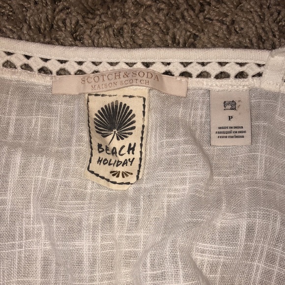 Scotch & Soda designer crochet white tank - Picture 3 of 4